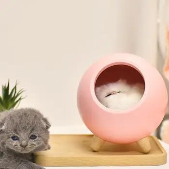 

Cute Cat Pet House USB LED Night Light Animal Cartoon Baby Nursery Lamp for Children Kids Bedroom Decor 40JE