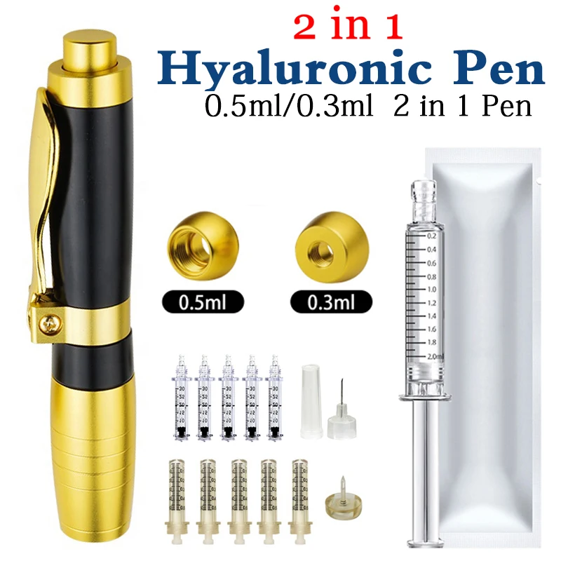 

2 IN1 Atomizer Sterile Hyaluronic Pen hyaluronique Acid Pen For Filler dermal lip fillerlip Anti Wrinkle face lifting injection