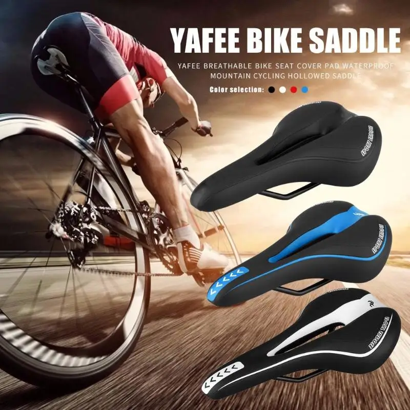 YAFEE Водонепроницаемый Горный велосипед полый седло MTB Велосипедное Сиденье Чехол Подушка