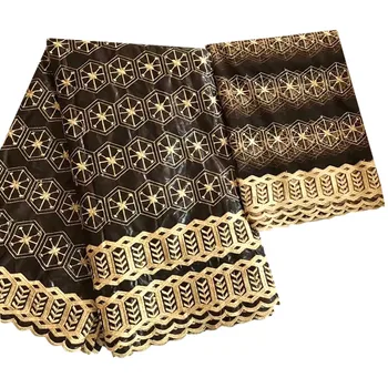 

African fabric basin riche getzner bazin brode getzner high quality atiku fabric with stones nigerian gele headtie 5+2yards/lot