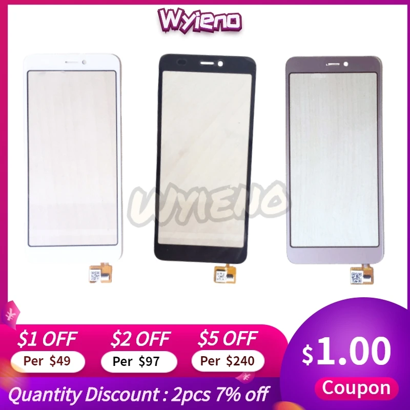 Wyieno черный/золотой для DEXP BS650 сенсорный экран дигитайзер сенсор С номером