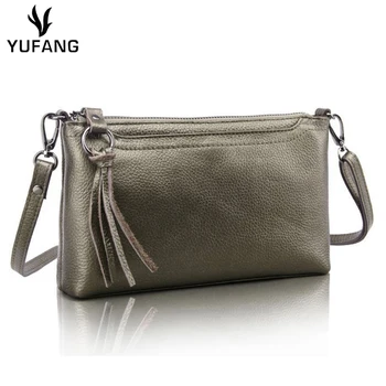 

YUFANG Women Messenger Bag Genuine Leather Female Shoulder Bag Natural Cowhide Daily Handbags For Ladies Classic Shopping Bag