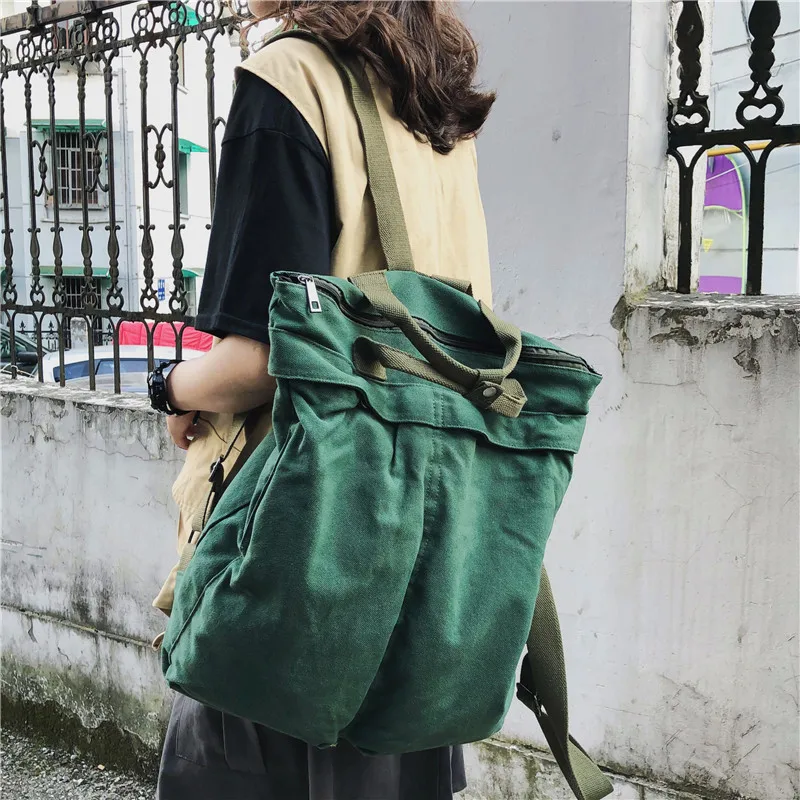 Retro Large Capacity Soft Canvas Women's Backpacks Fashion Student Schoolbag Teenager Girl Travel Backpack Sac A Dos 2021 New