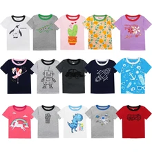 Modna koszulka dla dziewczynek Cartoon zwierząt w stylu Casual letnia koszulka z krótkim rękawem topy odzież dziecięca maluch wygodna bawełniana koszulka tanie i dobre opinie COTTON CN (pochodzenie) Lato 7-12y 4-6y 25-36m Damsko-męskie Na co dzień W stylu rysunkowym SHORT Z okrągłym kołnierzykiem