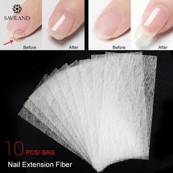 

SAVILAND Extension Pack Fiber Glass Strips for UV Gel Acrylic Tips Fiberglass Nails Strips for UV Gel Nails Art