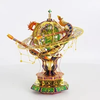 MU 3D Metal Puzzle Twelve Constellations model kits with LED light DIY 3D Laser Cut Assemble Jigsaw Toys decoration For Audit 1