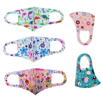 

3-12 Years Cartoon Kids Mask Spong Children Mouth Mask Student Windproof Face Masks