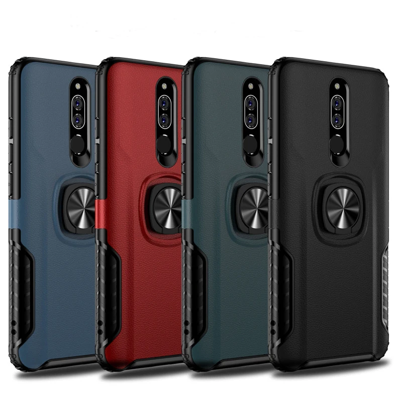 Чехол для Xiaomi Redmi 8A с подставкой и кольцом магнитный бронированный ударопрочный