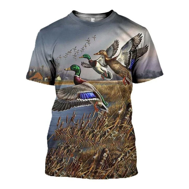 

2020 New Fashion Men hoodies 3D Print t shirt New Fashion Animal Hunting Duck Art t shirt tees shorts sleeve Apparel Unisex-1