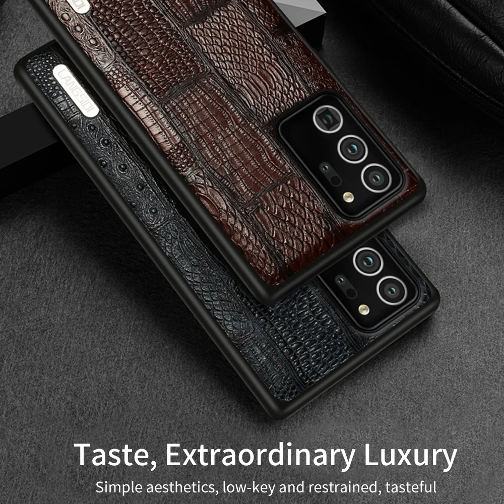 Genuine Leather Retro Splice Case For Samsung Galaxy Note 20 Ultra Note 10 9 A32 A72 A52 A71 A51 S10 S8 S9 S20 S21 Plus S20 FE