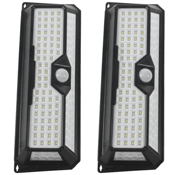 

GTBL 2 Pieces Solar Wall Light Motion Sensor Light Outdoor COB Waterproof 136LED Wall Light