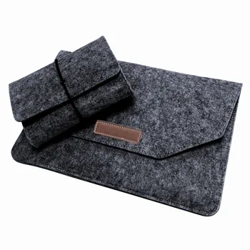 

Felt Bag For Macbook 11 12 13 15 inches laptop Bag Case Cover Compartments with Mouse Pouch A1502 A1278 A1398 A1466 A1706 A1932