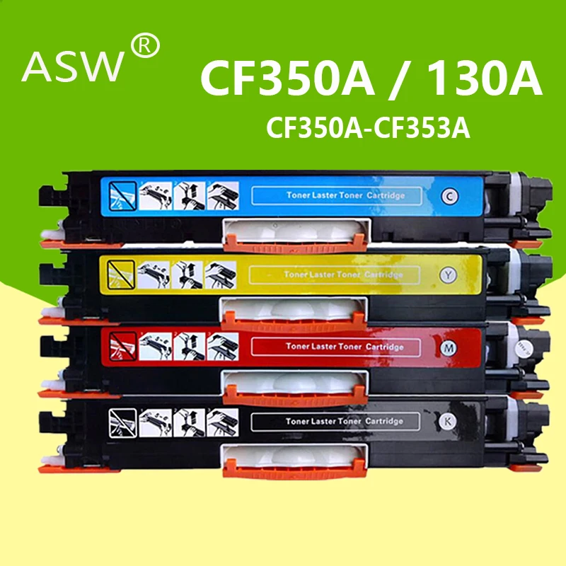 Картридж с тонером ASW CF350A 350A CF351A CF352A CF353A 130A подходит для hp Color LaserJet Pro MFP M176n M176 M177fw