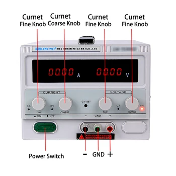 

High-power DC Stabilized Power Supply Electrical Laboratory Bench Power Supply Maintenance Voltage Current Double LED Display