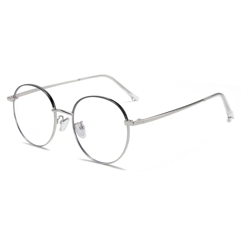 Owalne okulary korekcyjne z antyrefleksem – delikatne, metalowe cienkie ramki 6 Okrągłe delikatne okulary z antyrefleksem dla krótkowzroczności Mężczyźni Kobiety Metalowe cienkie ramki 4
