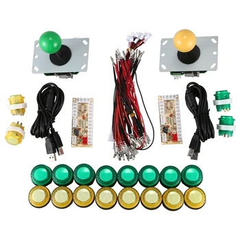 

Top USB Double Arcade Kit 28 Game Console Kit with Light Key Switch Sanhe Joystick Kit