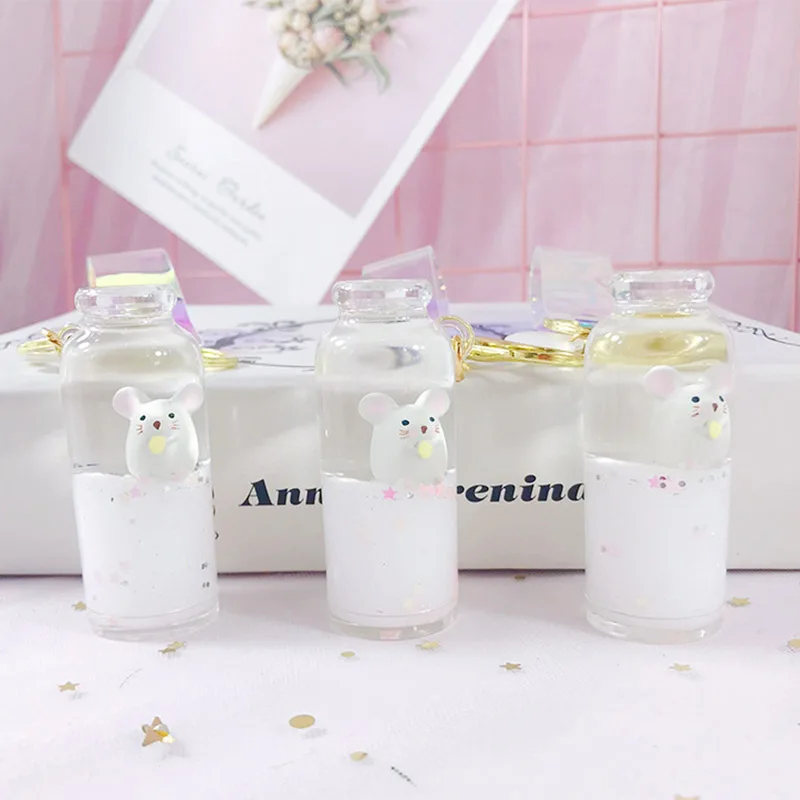 Новый движущийся зыбучий песок брелок милый плавающий для ключей Мышь Крыса