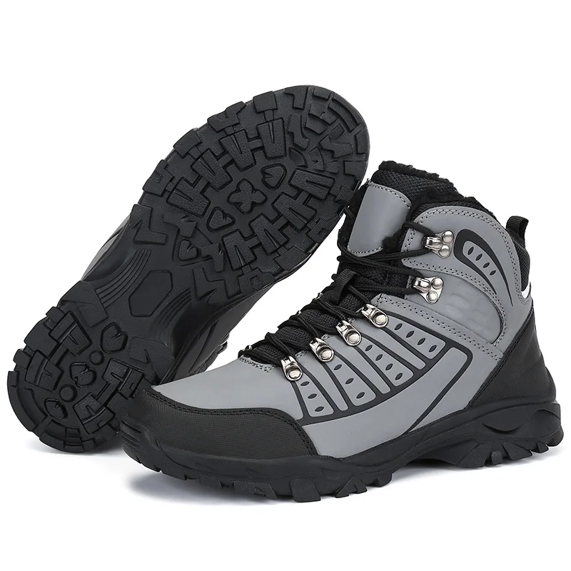Уличная походная обувь теплые зимние ботинки мужские плюшевые тактические ботинки противоскользящие альпинистские походные сникерсы обувь для пеших прогулок botas hombre