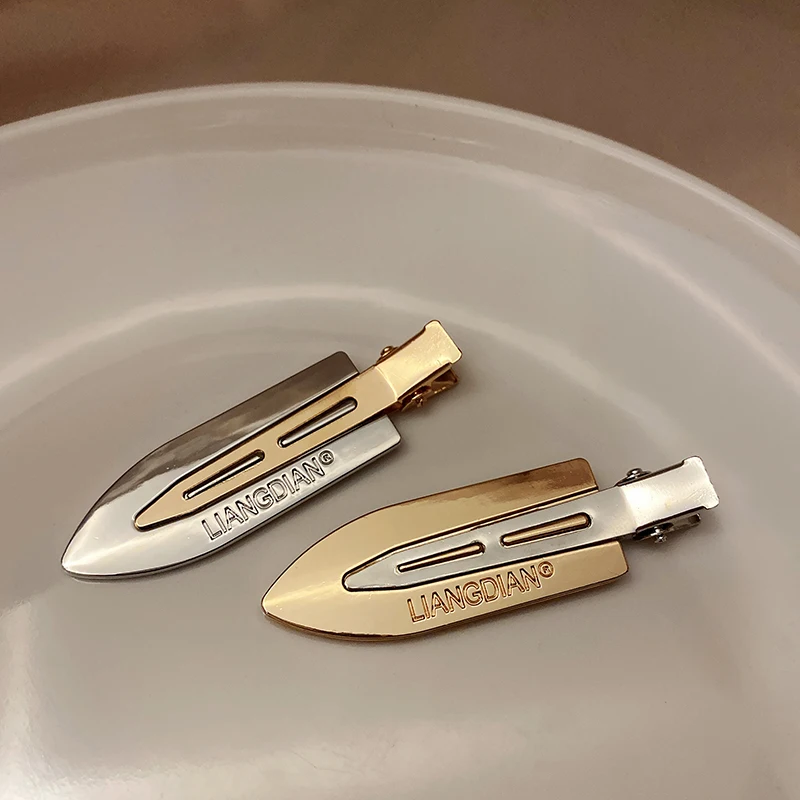 Gold Silver Metal No Bend Seamless Hair Clips Side Bangs Fix Fringe Barrette Makeup Wash Face Clips Women Girls Styling Hairpins