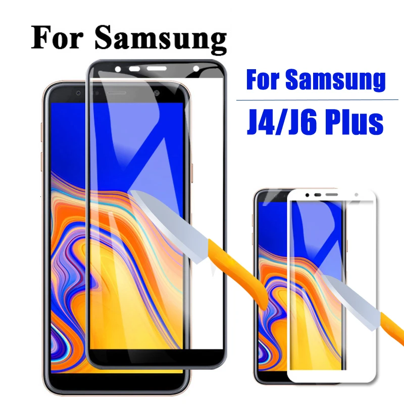 500 шт полностью проклеенное закаленное стекло с полным покрытием для samsung J2 Pro J4 Core J4 J6 J7 J8 Plus Защитная пленка для экрана