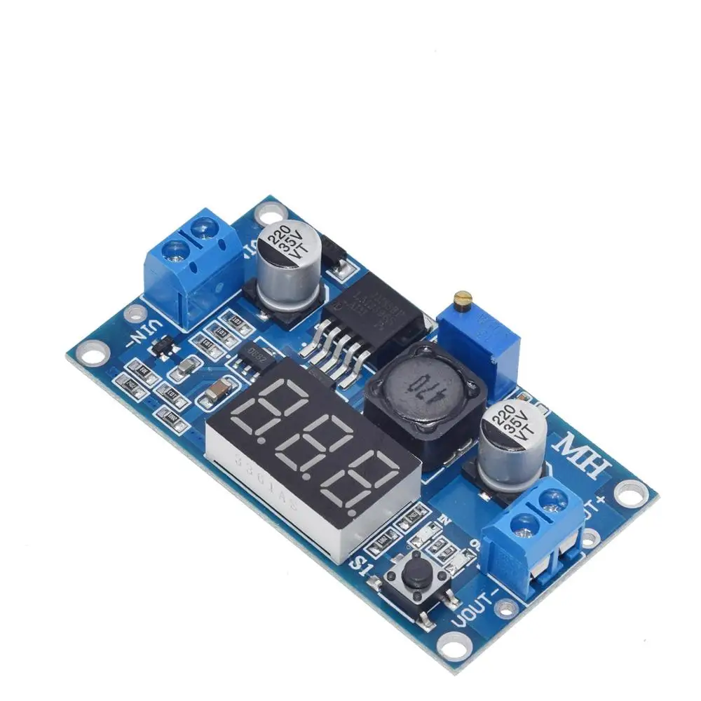 TZT LM2596 BUCK 3A DC Регулируемый понижающий модуль питания + синий светодиодный