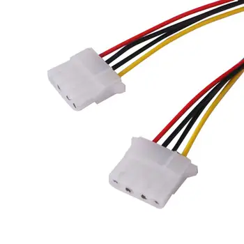 

IDE 4Pin Male to 2 Way 4Pin Female Splitter PC Case Fan Power Adapter Cable Computer Cables Professional Cable Adapter 2019 Hot