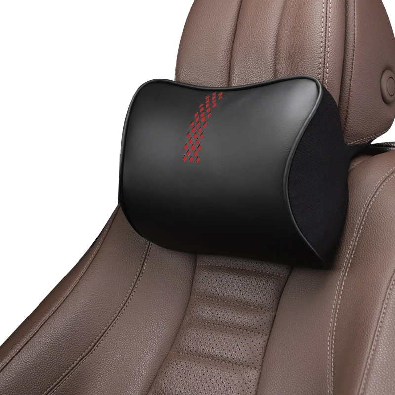 

1-Piece Universal Black Car Seat Headrest Cover Compatible for Jaguar Most Models Comfty Seat Back Pillows Back Pain Relief