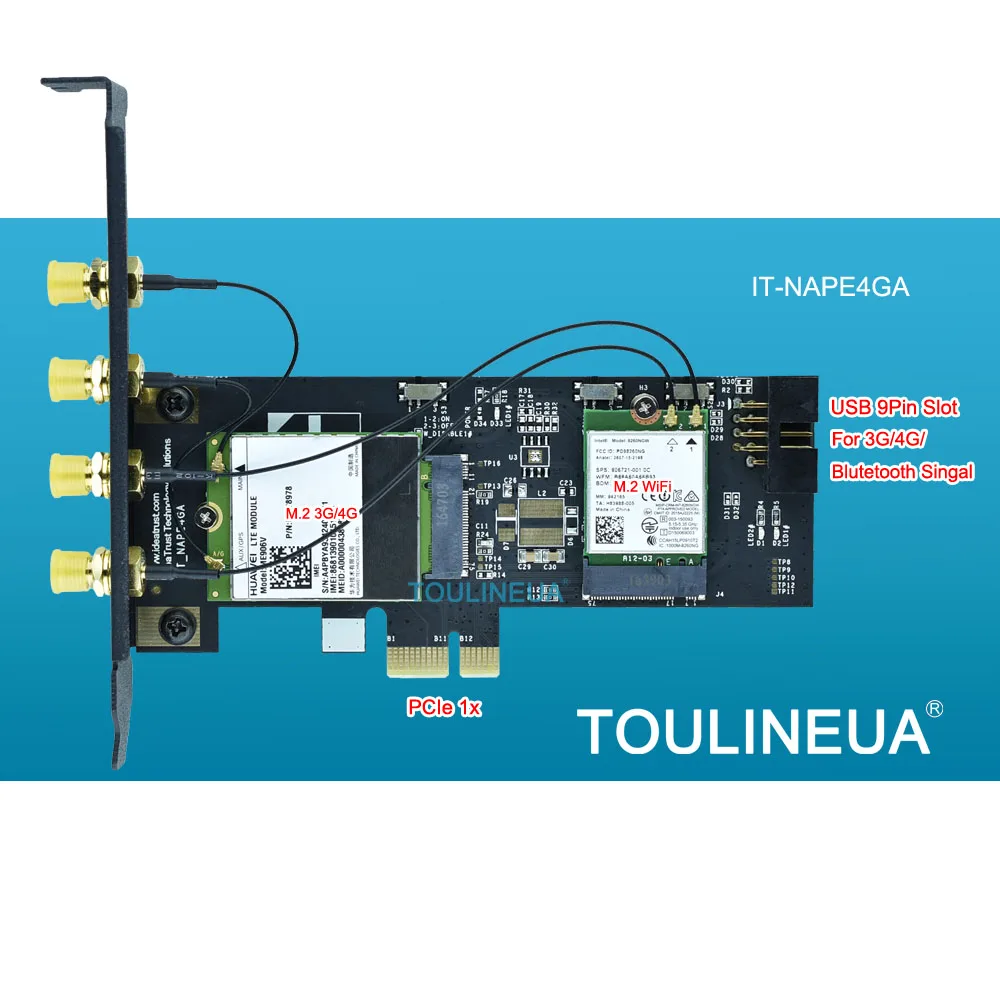 IT NAPE4GA 3G/4G и карта Wi Fi Adpater NGFF M2 M.2 Key B ключ A к PCIe PCI E 1x 1X для настольного компьютера|wifi