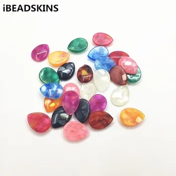 

New arrival! 18x13mm 100pcs Built-in shell flat back drop beads for earrings accessories,Earring parts,Hair clip accessories