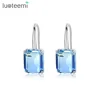 LUOTEEMI New Exquisite Drop Earrings for Women Party Dating Luxury Square-shaped Color Treasure Two Colors Female Christmas Gift ► Photo 1/6