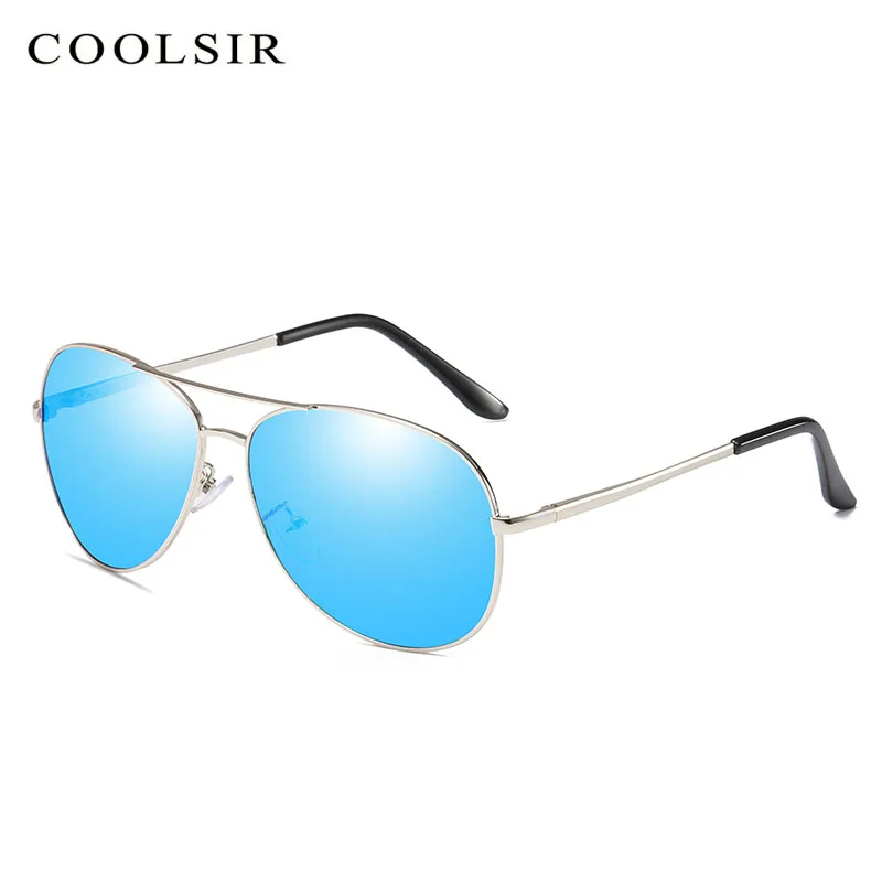 Coolsir Мужские Винтажные антибликовые поляризованные солнцезащитные очки, классические брендовые солнцезащитные очки, очки для вождения, мужские/женские линзы с покрытием 103 - Цвет линз: blue
