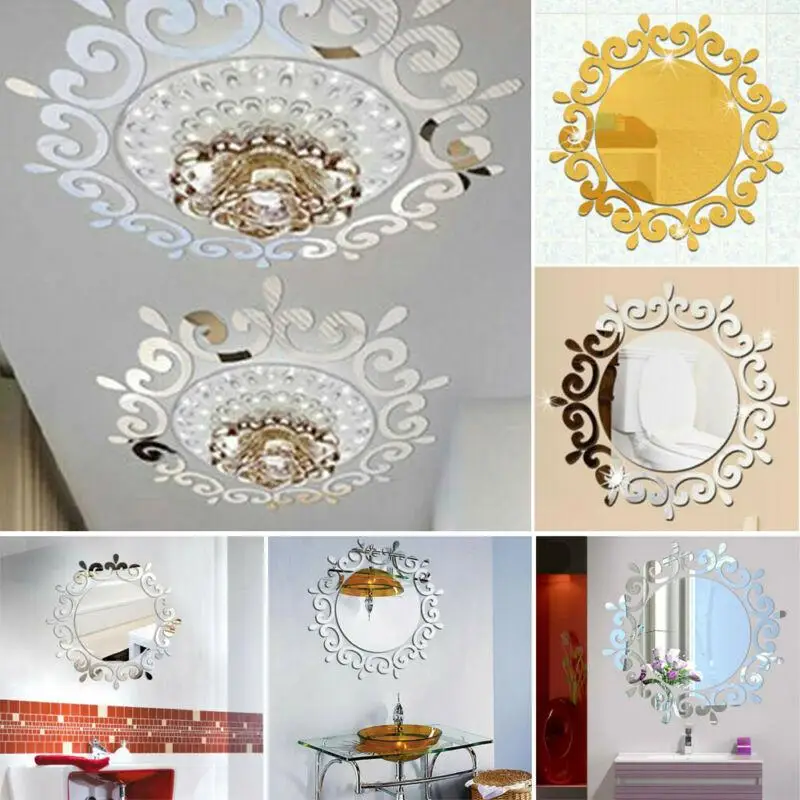 

3D Mirror Sticker Room Acrylic Art Mural Decal Removable Light Decor Self-Adhesive DIY Home Modern Decoration Wall Stickers