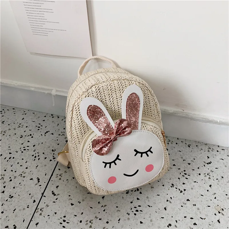 Toddler Kid Baby Boy Girl Cartoon Straw Backpack Children Infant Cute lovely Sweet Mini Rucksack Shoulder Bags Small School Bag - Цвет: B
