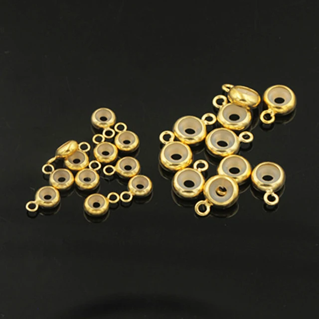 50pcs Copper Metal Stud Earrings Back Earring Stoppers with Paste Base DIY  Earring Finding