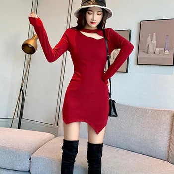 

Women's Casual Basic Dress Sexy Shoulder Tank Top Bodycon long sleeve sleeveless Mini Club Dress drop shipping