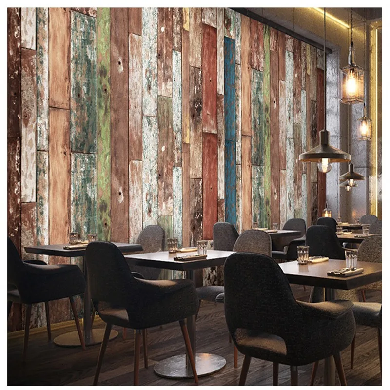 Drop Shipping Photo Wallpaper Nostalgic Industrial Retro Graffiti Wheel British Style Bar Milk Tea Shop Mural | Обустройство дома
