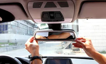 

Car styling For Land Rover Discovery Sport 2015 2016 ABS Matt Interior Car Rearview Mirror Frame Cover Trim 2pcs/set