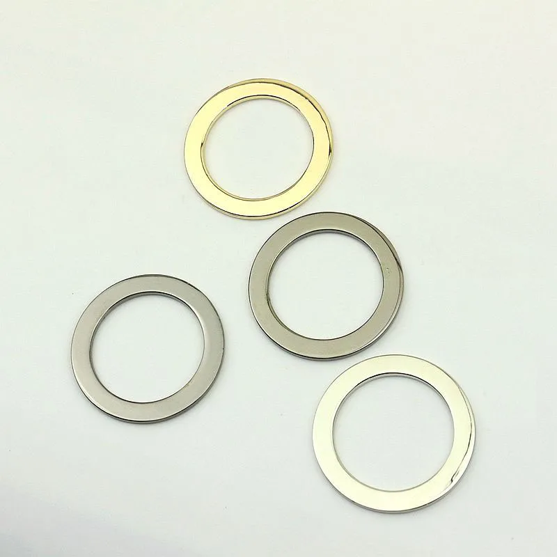 20Pcs 36mm Inner Diecast Metal Flat Alloy Round O Ring Adjustable Buckles Nickle Black Gold Bronze Bag Webbing Strap Big Rings