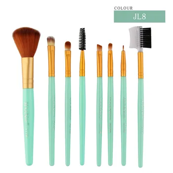 

8PCS Make Up Foundation brush Nylon eyeshadow eyebrow eyeliner soft Cosmetic Brushes Eye Shadow pinceis de maquiagem j319