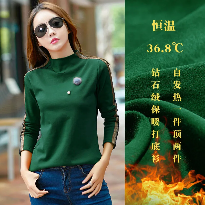 Najtaniej BOBOKATEER koszulka z długim rękawem koszulka damska aksamitna koszulka damska topy modne ciuchy poleras de mujer moda 2019 koszulka femme