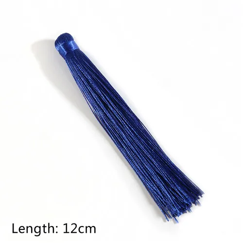Royal Blue 1-2 шт.(12 см); цветные хлопковые шелк ремесло сапоги с бахромой в стиле «сделай сам» для Цепочки и ожерелья ювелирные аксессуары ‒ серёжки автомобиля бахрома Шторы украшения - Цвет: Royal Blue
