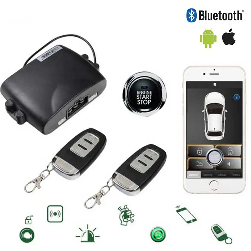 

Car Alarm System with Keyless Entry Car Accessories Central Locking with Remote Start and Alarm Quad Lock Start Stop Button