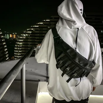 

Trendy Tooling Large-capacity Crossbody Chest Bag for Men and Women All-match Street Hip-hop Riding Bag Waist Bags Marsupio Uomo