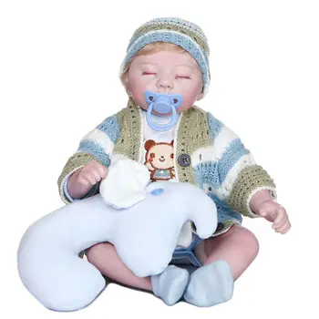 

48cm Realistic Doll Toddler Babies Sleeping Boy Pacifier Elephant Play Toy Birthday Christmas Gift