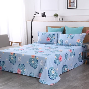

Yaapeet Floral Print Bed Sheet Mattress Protector Cover Flat Sheet 1pcs Soft Bedclothes Twin Full Queen King Size No Pillowcase