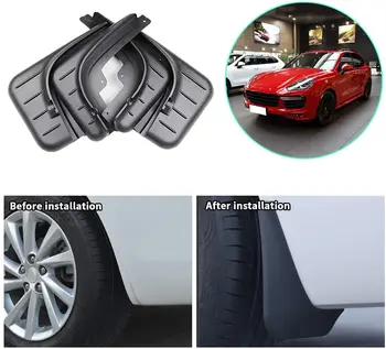 

Car Mud Flaps Mudguards for PORSCHE Cayenne 2011-2017 Front Rear Splash Guards Car Fender Styling & Body Fittings Black 4Pcs