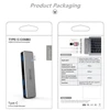 tebe USB 3.1 Type-C Hub USB 3.0 TF/SD Card Read 5-in-1 Multi-Function Converter For MacBook And Thunderbolt 3 Series Notebooks 6