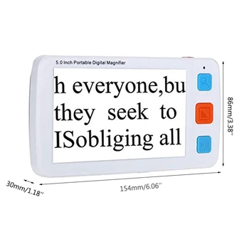 

5 inch Digital Magnifier Electronic Reading Aid Foldable Handle 4-32 Times Zoom 35ED