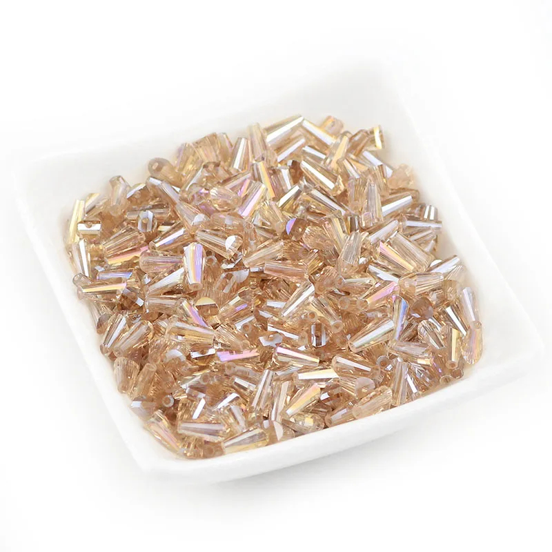 4*8mm Tower shape Austrian crystal Glass Beads 70pcs/lot Spacer Loose bead for Jewelry Necklace Handiwork Making DIY Accessories | Украшения