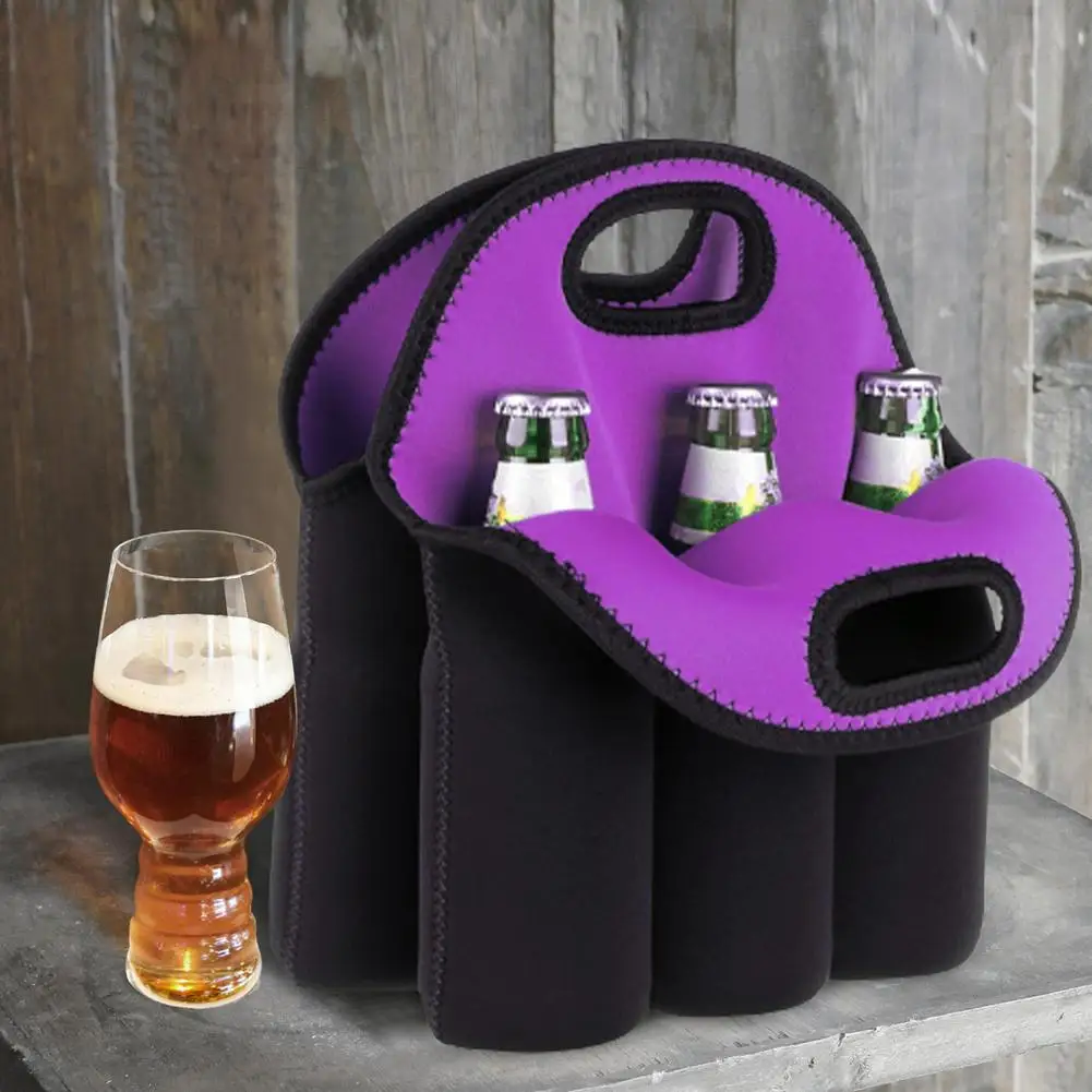 1*Wine Bottle Bag 6 bottles Drinking Beer Insulated Neoprene Tote Carrier Cooler Case Keep its contents cool, insulated and dry